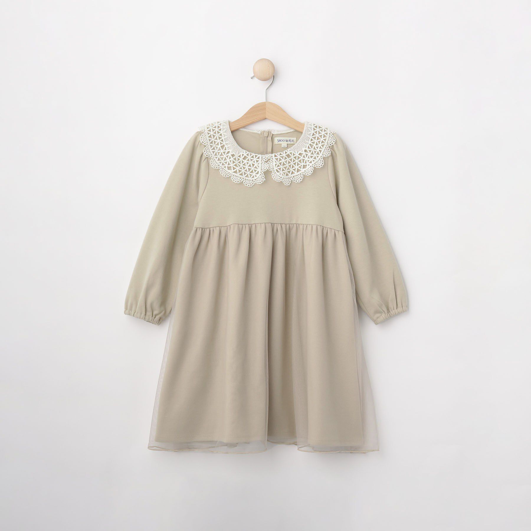 SHOO･LA･RUE「【110-140cm/プチセレ】チュールドッキングワンピース」|ワンピース|ベージュ(052)
