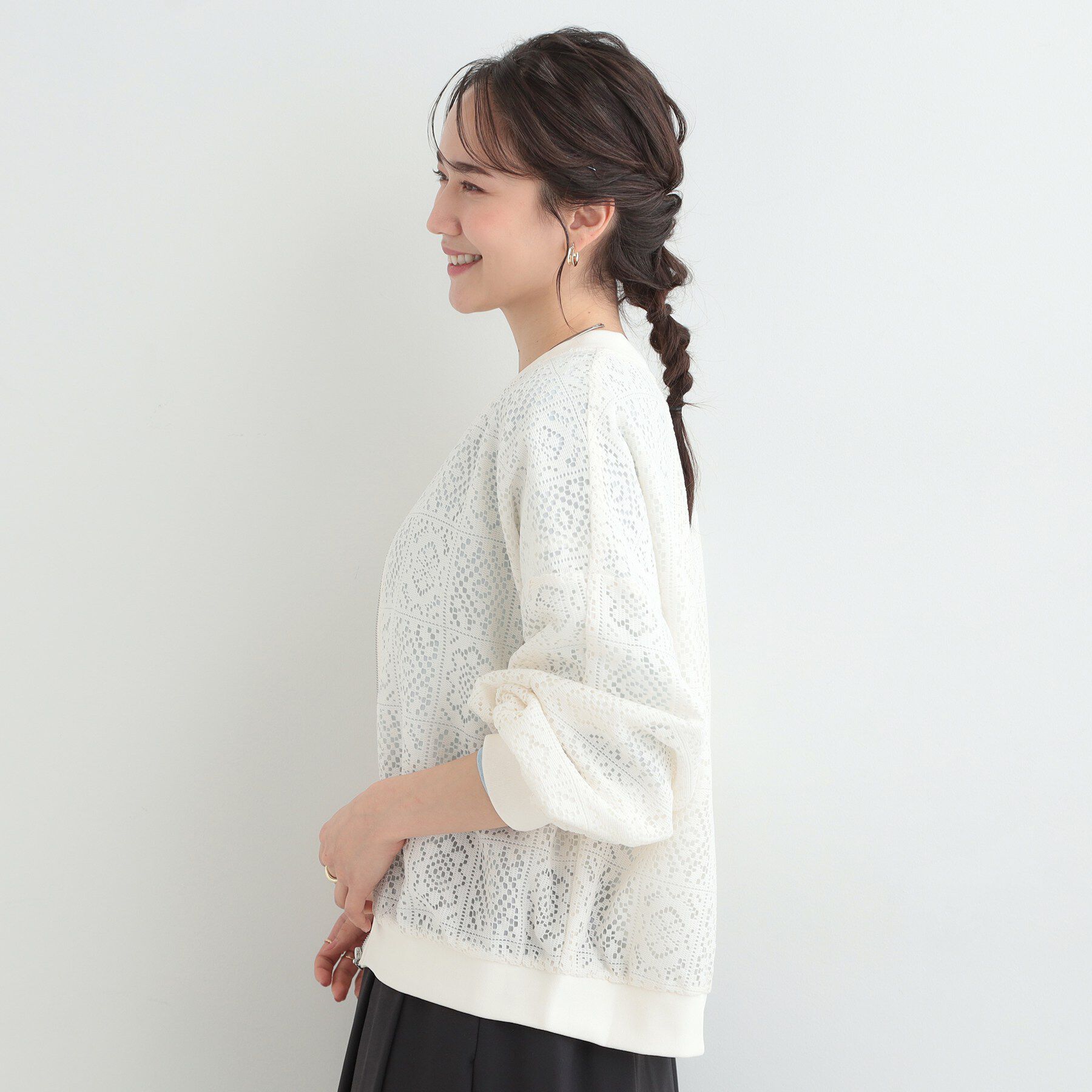 SHOO･LA･RUE「レースリブブルゾン」|ブルゾン・スタジャン|