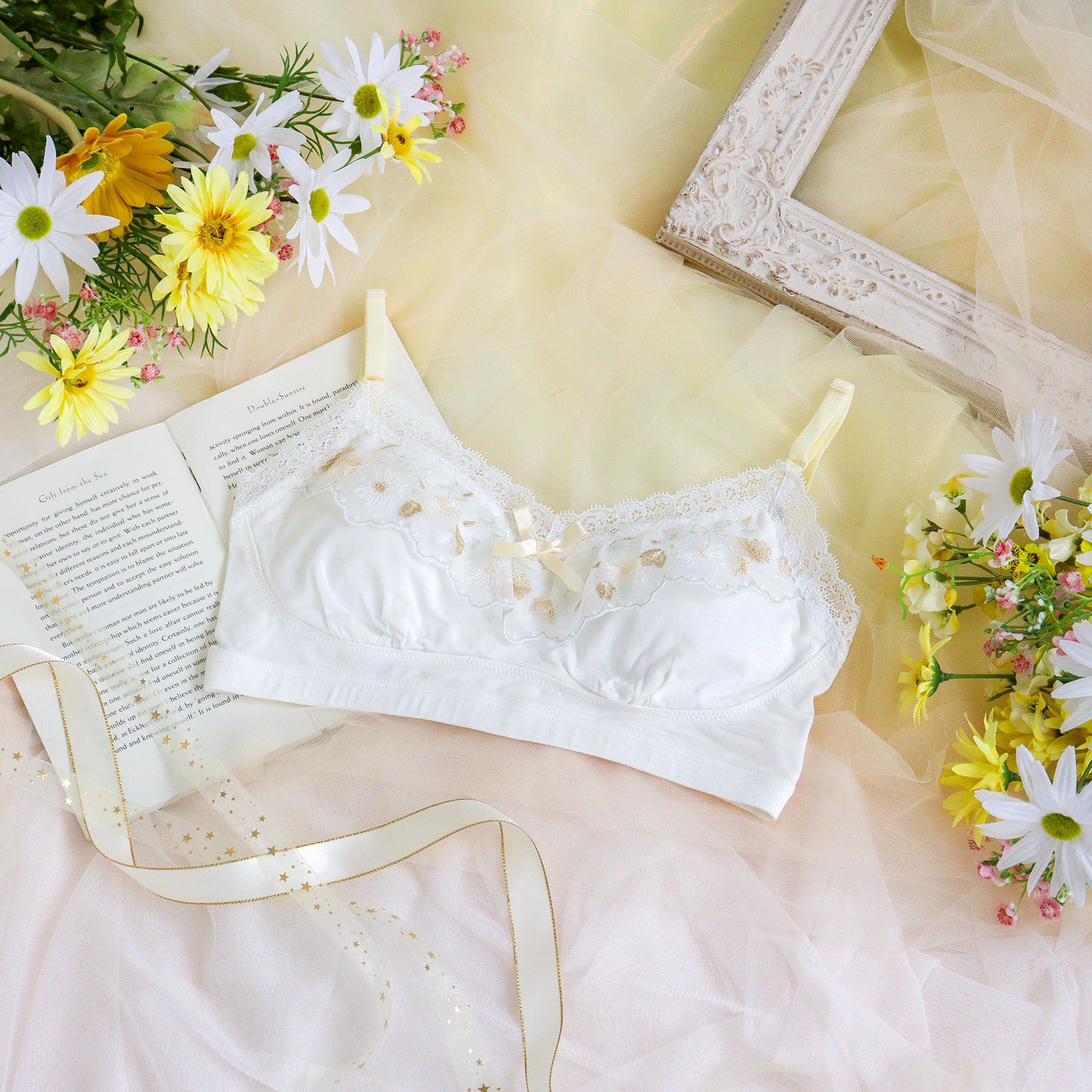 Risa Magli「ミリ おやすみブラ」|インナー|ホワイト(001)