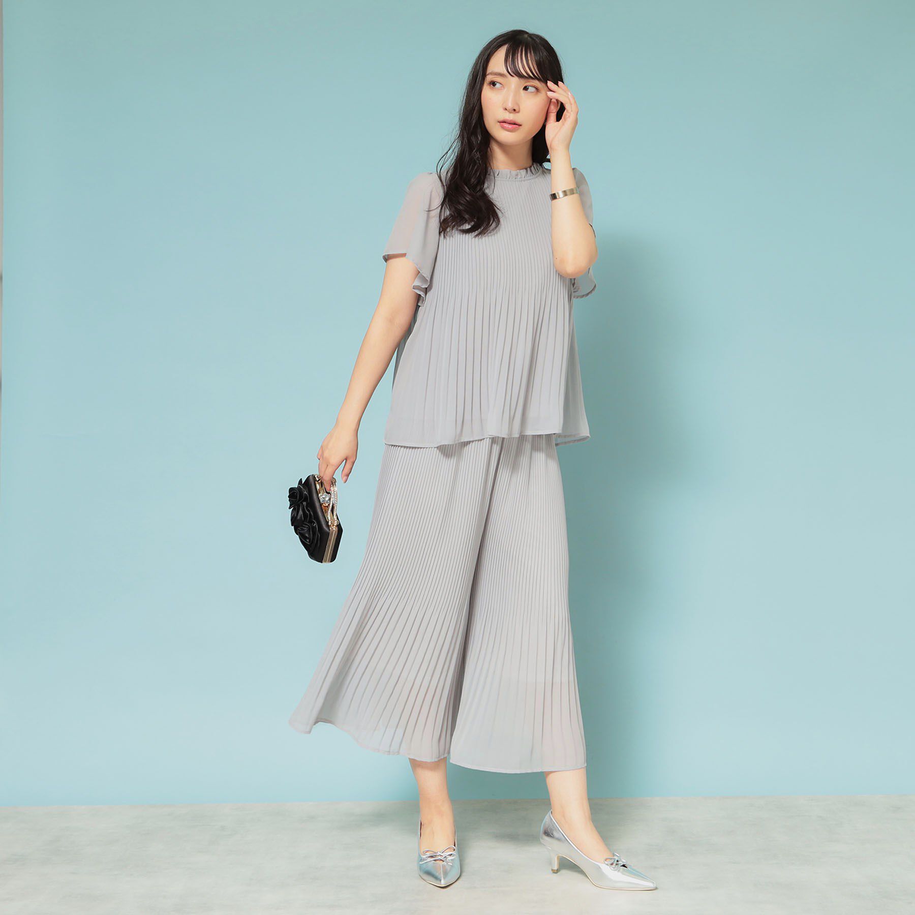 SunaUna「【洗える】リラクシープリーツパンツ」|その他|