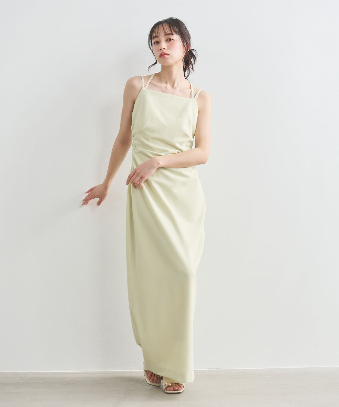 COCO DEAL「ウエストギャザーキャミワンピース」|ワンピース|