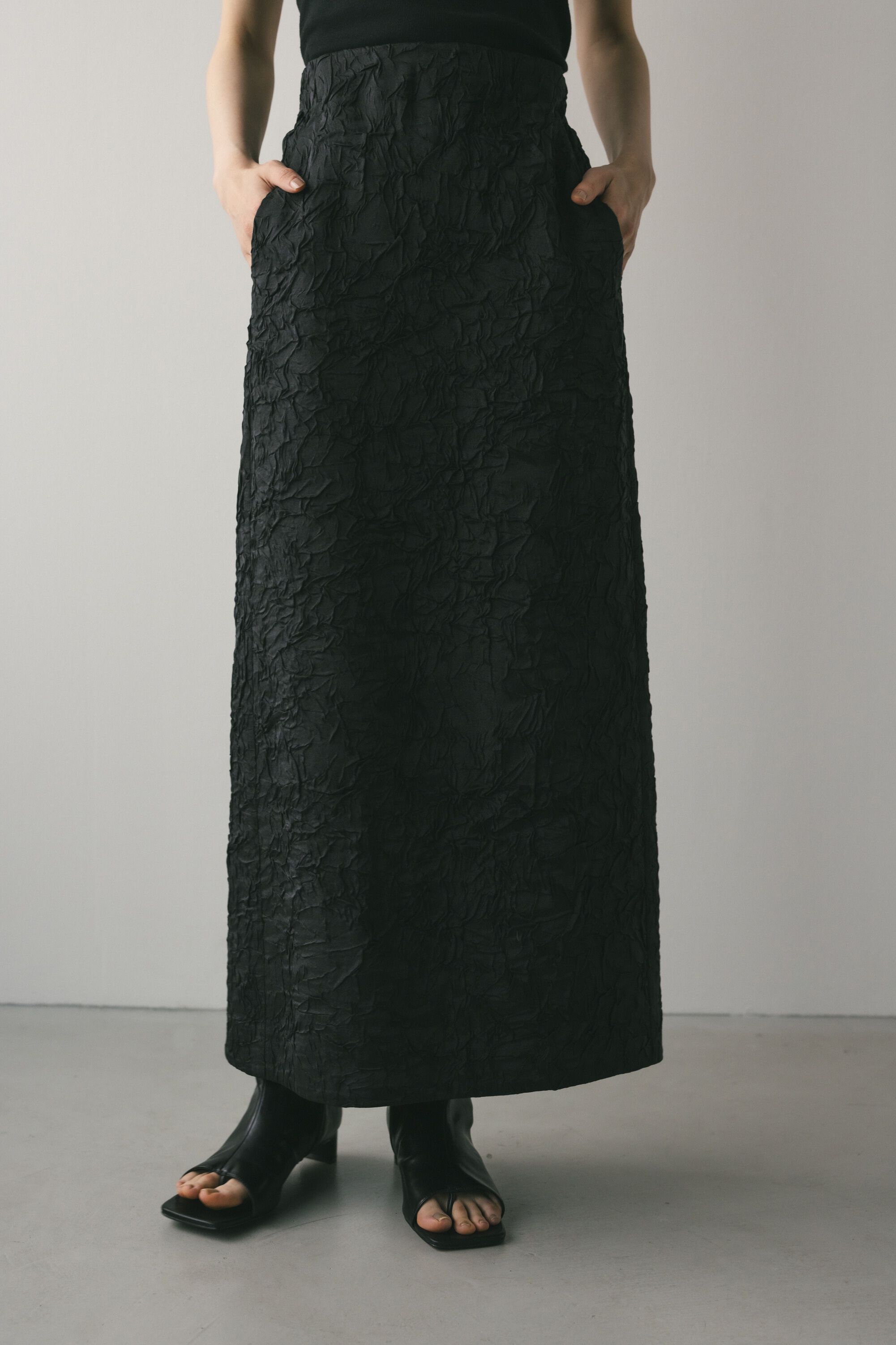 STYLEMIXER「ワッシャーペンシルスカート」|スカート|BLK