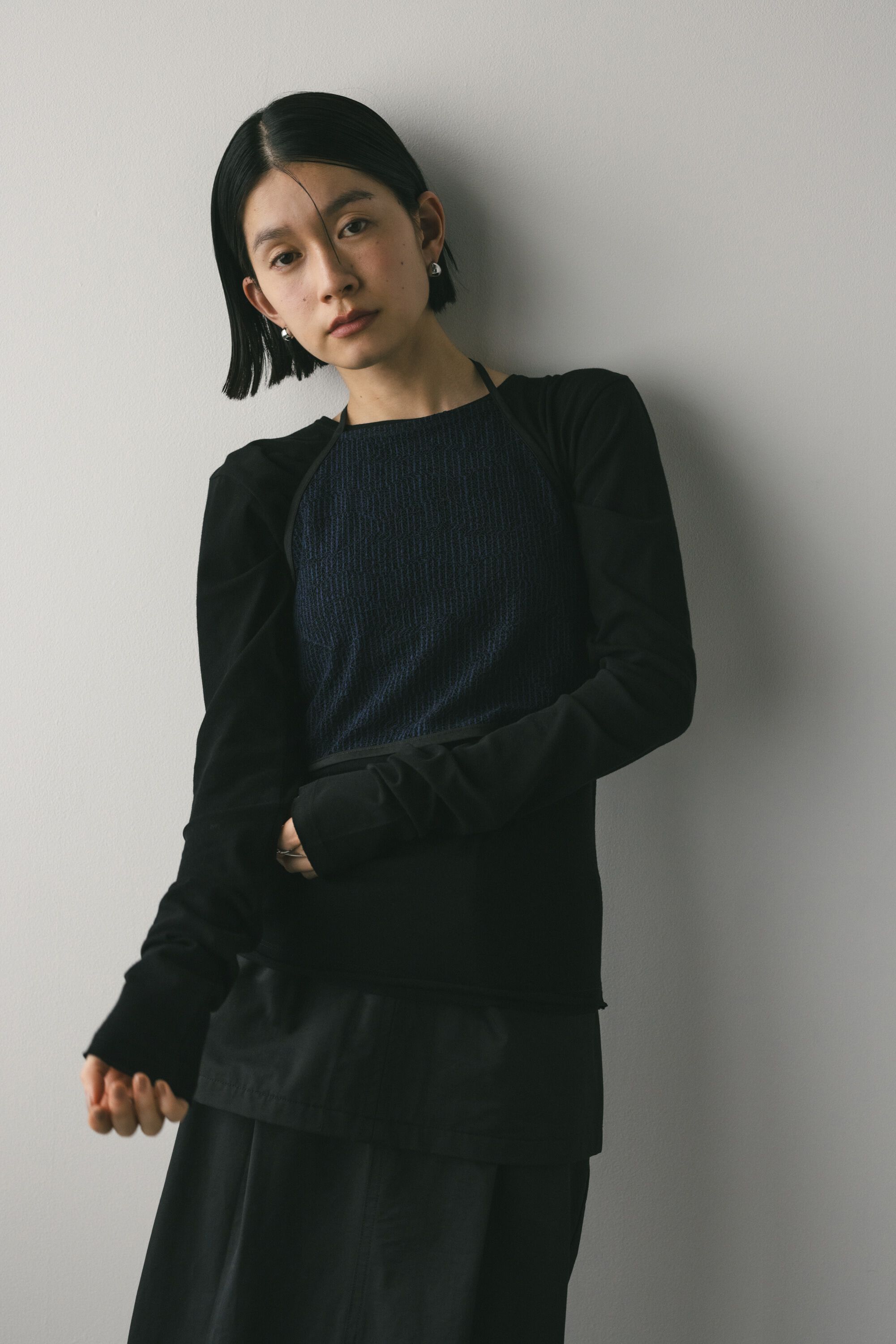 STYLEMIXER「ホルターレースセットトップ」|Tシャツ・カットソー|BLK