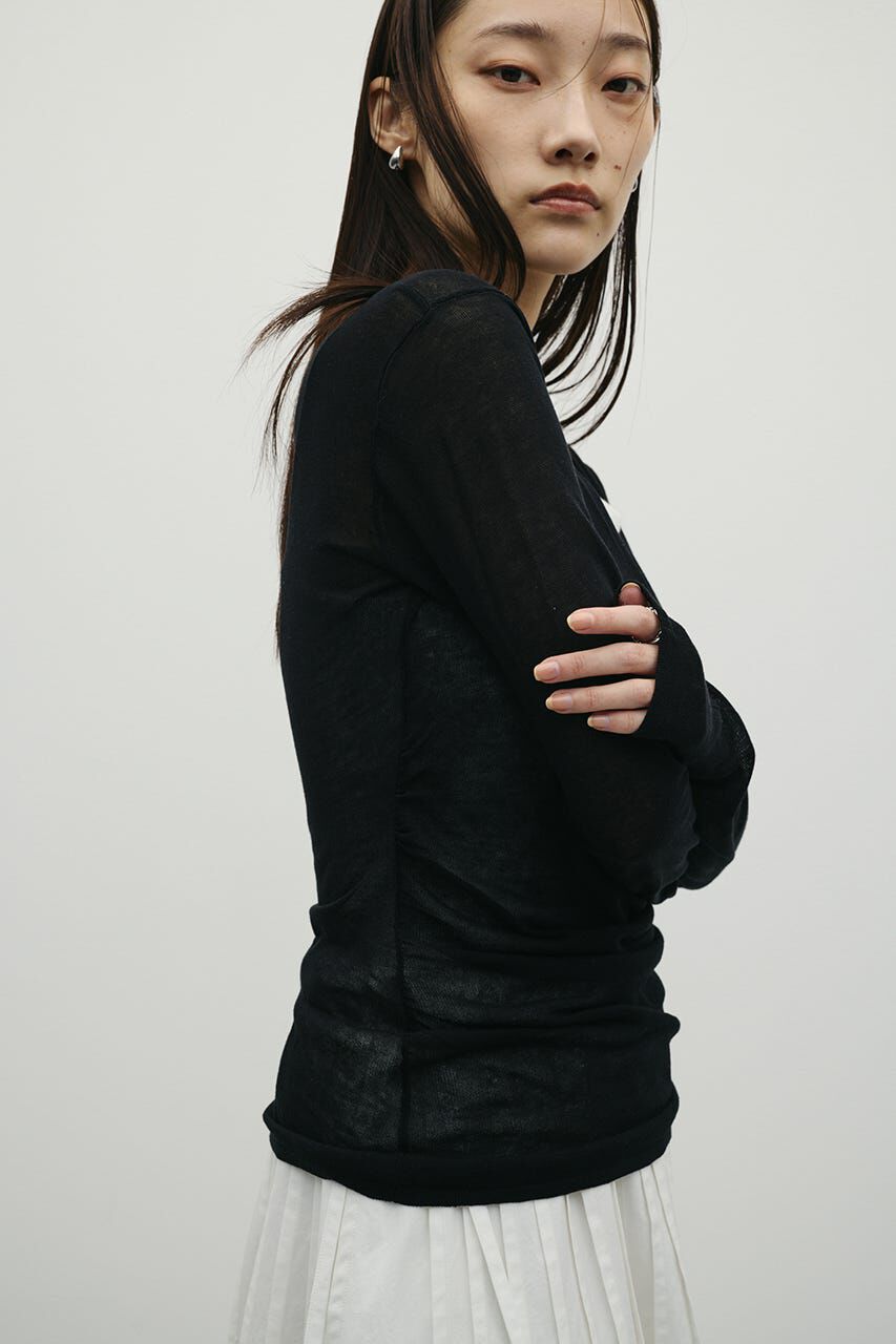 STYLEMIXER「ディープVネックシアートップ」|ニット・セーター|