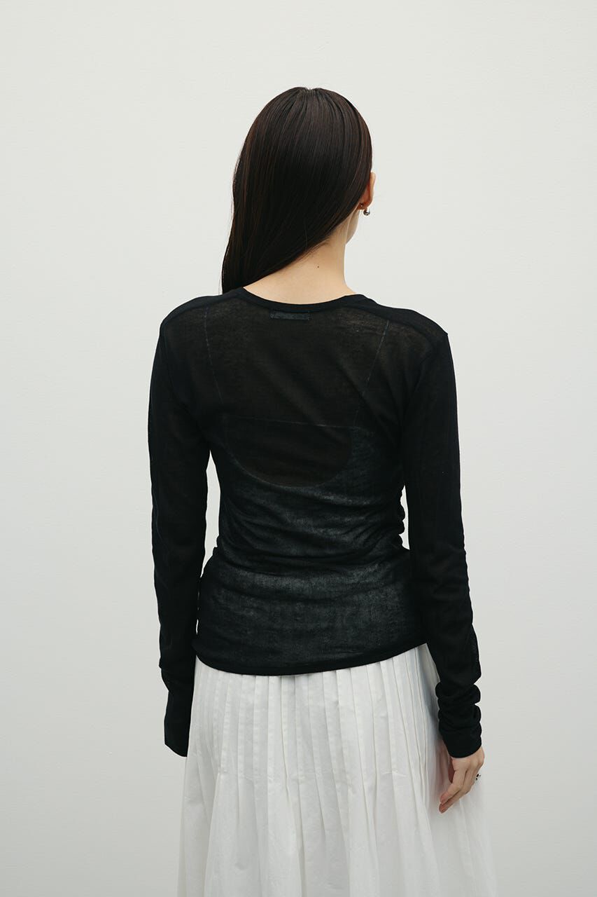 STYLEMIXER「ディープVネックシアートップ」|ニット・セーター|