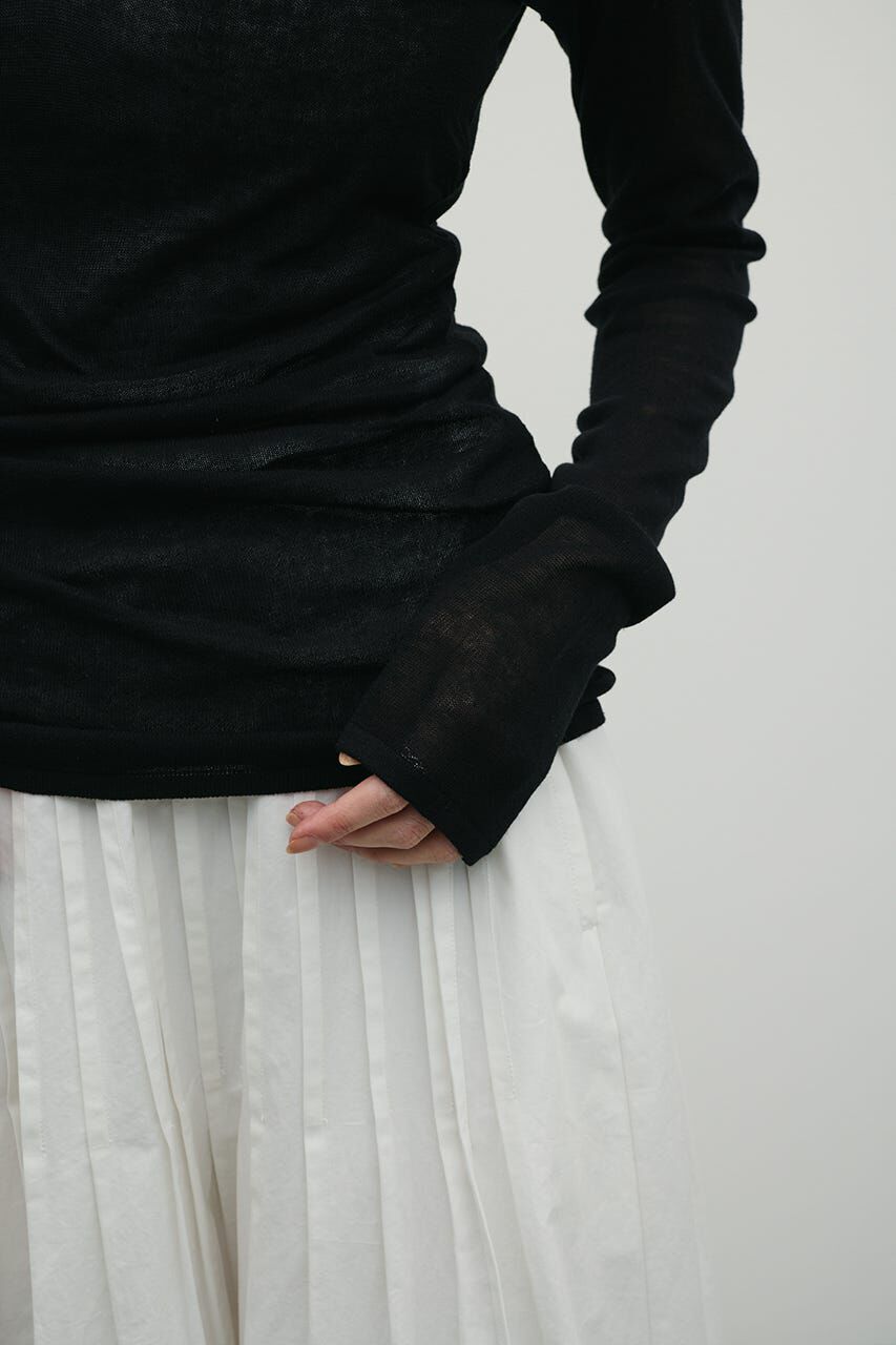 STYLEMIXER「ディープVネックシアートップ」|ニット・セーター|