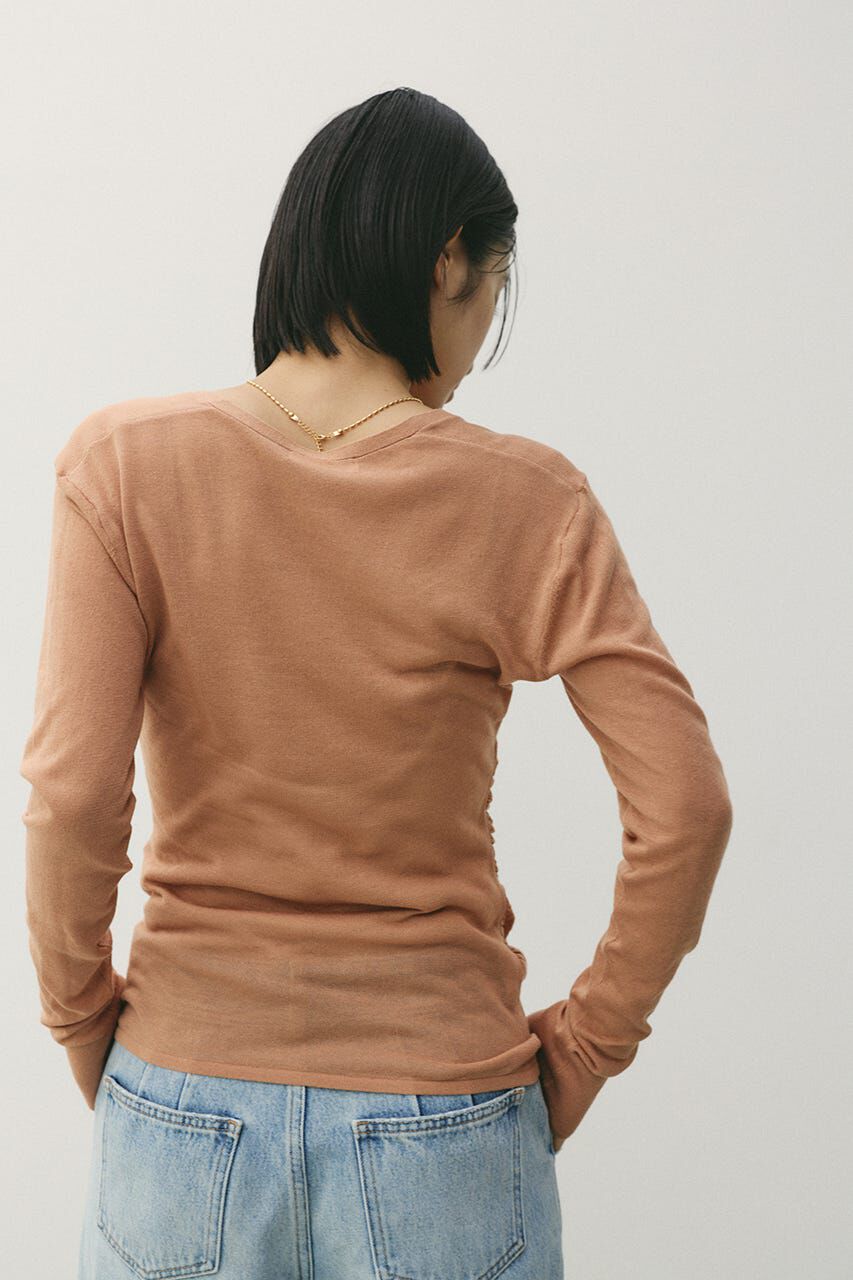 STYLEMIXER「ディープVネックシアートップ」|ニット・セーター|