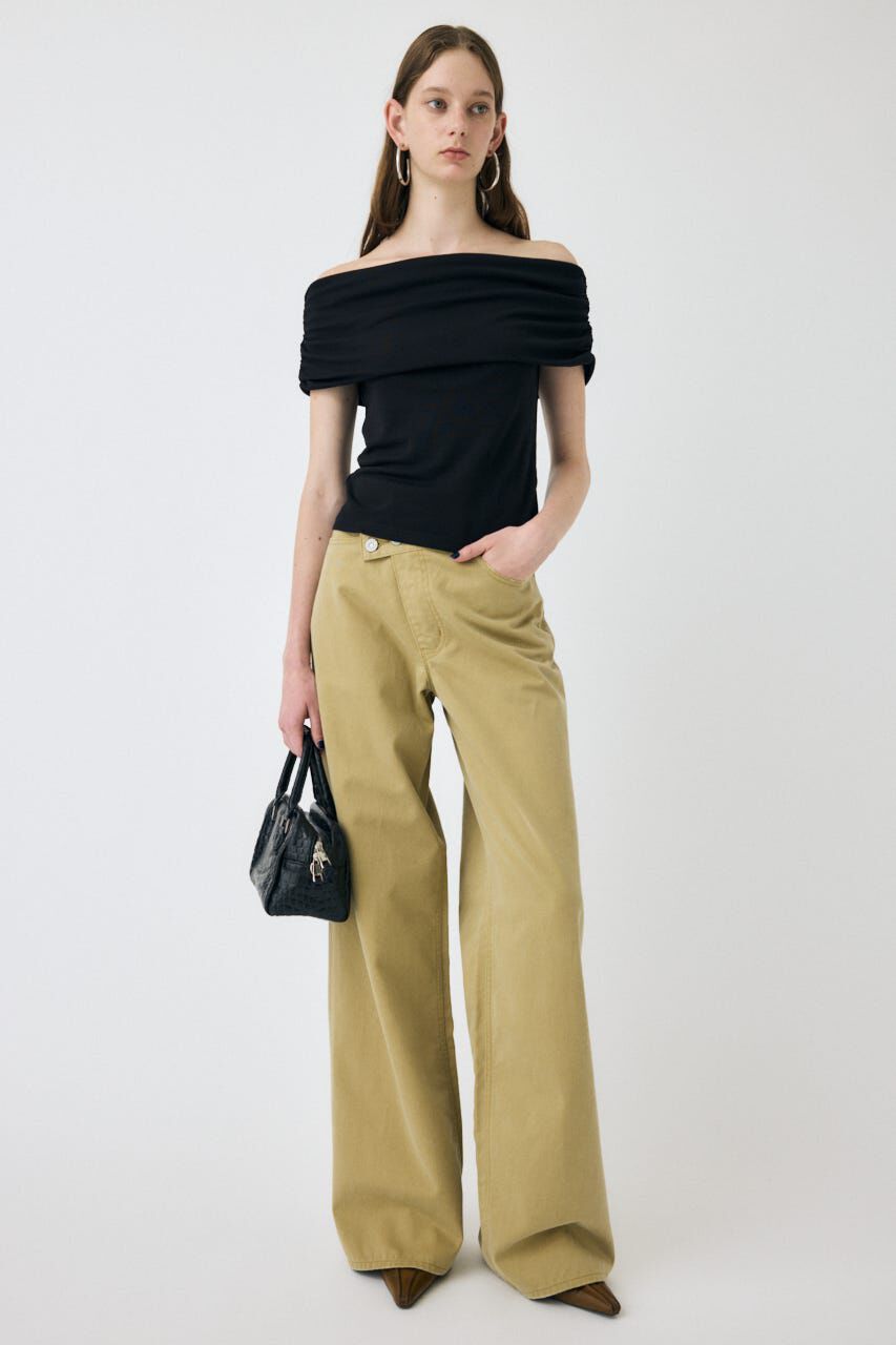 MOUSSY「CROSS CHINO WIDE STRAIGHT」|デニム|