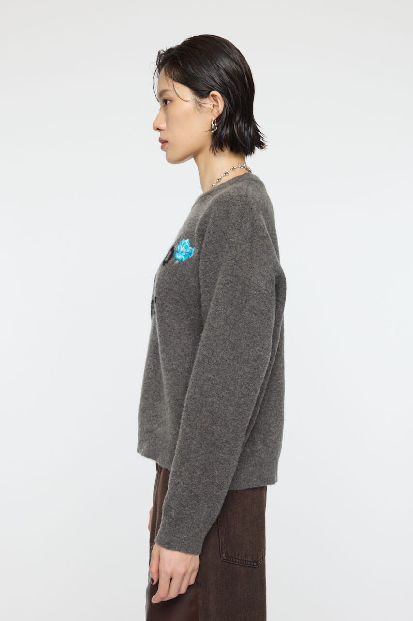 MOUSSY「FLORAL PATCH JACQUARD セーター」|ニット・セーター|
