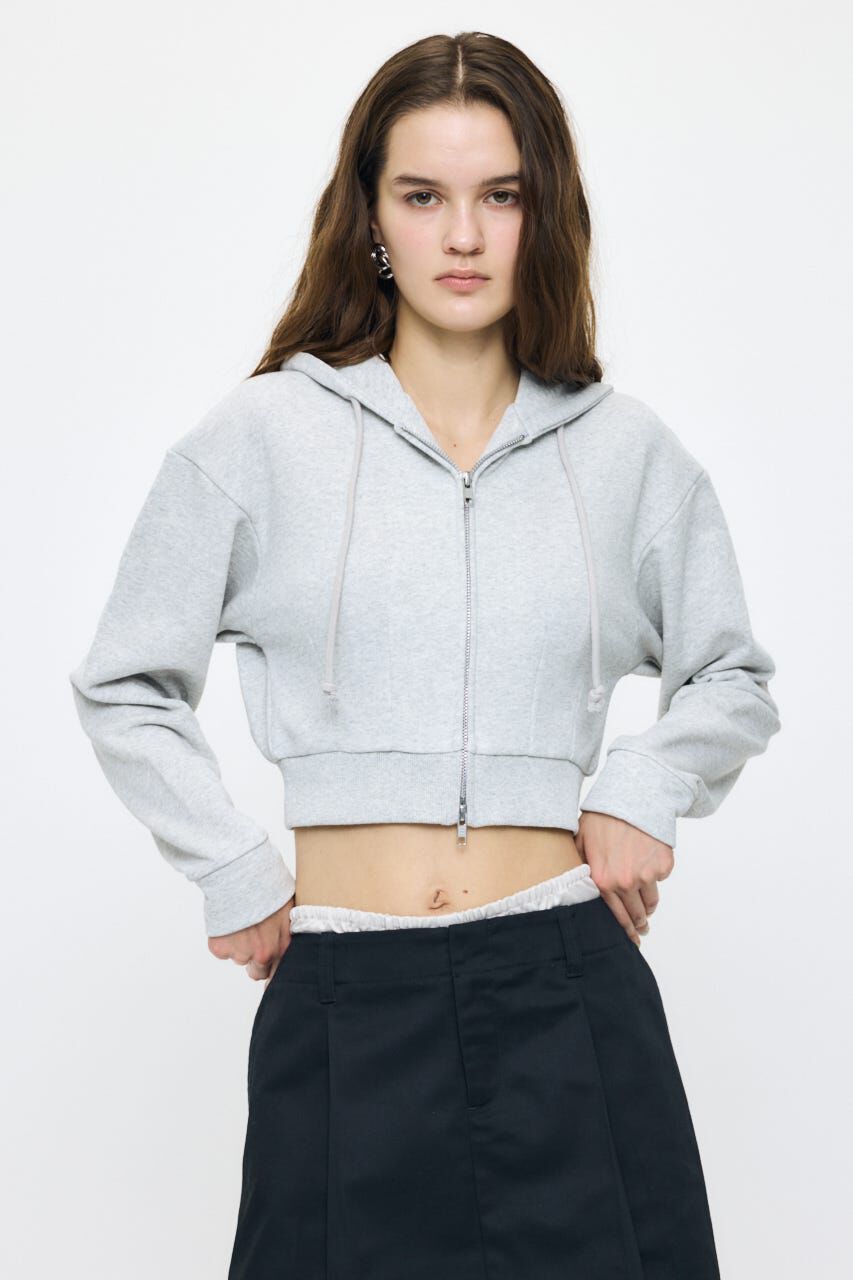 MOUSSY「CORSET ZIP フーディー」|パーカー|