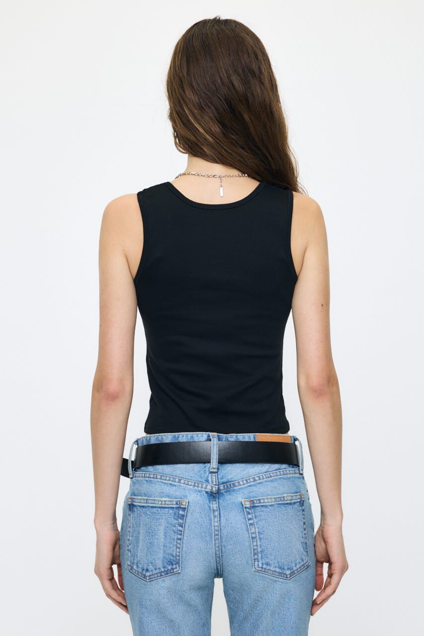 MOUSSY「SUVIN GIZA SCOOP NECK タンク」|タンクトップ|