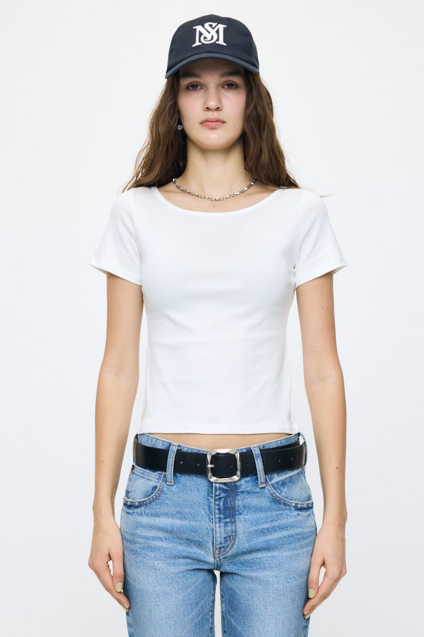 MOUSSY「SUVIN GIZA BOAT NECK TEE」|Tシャツ・カットソー|
