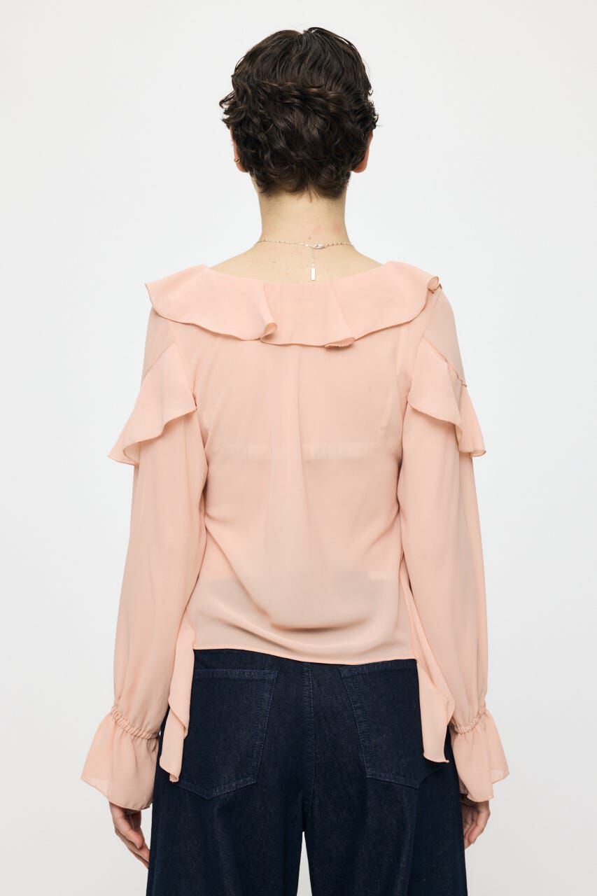 MOUSSY「CHIFFON RUFFLE  ブラウス」|シャツ・ブラウス|
