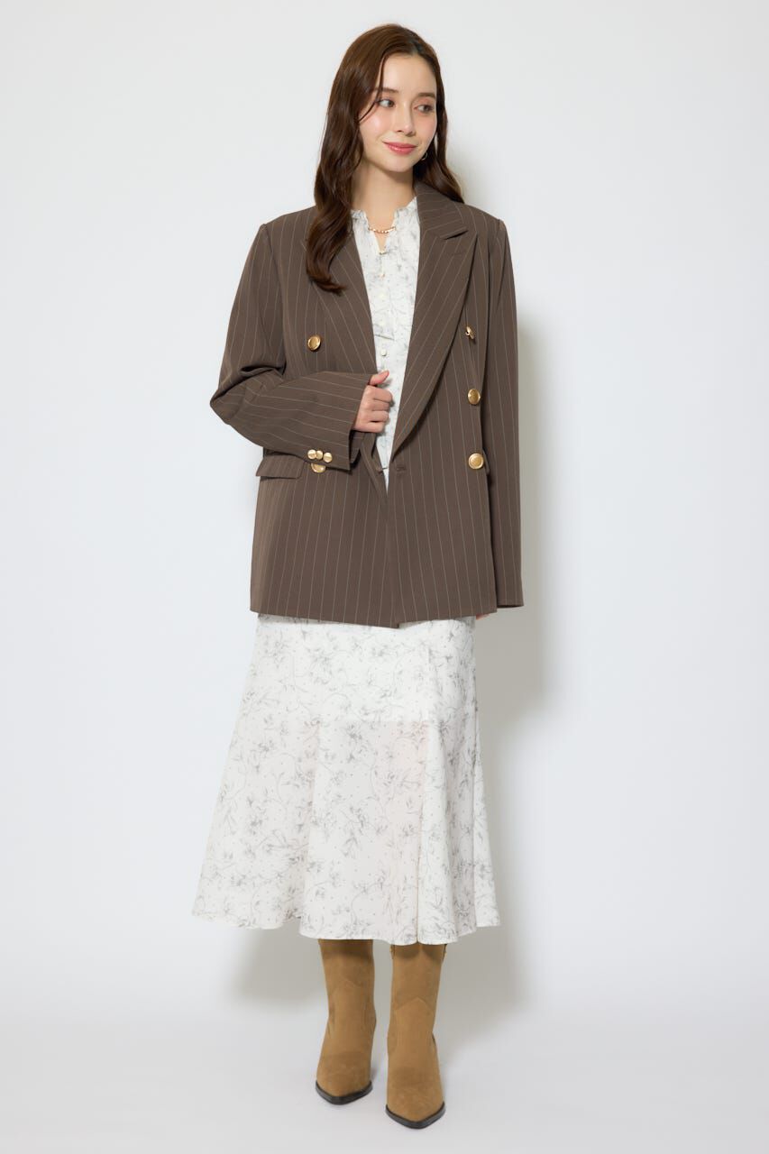 rienda「ピークドラペルダブルテーラードジャケット」|その他|