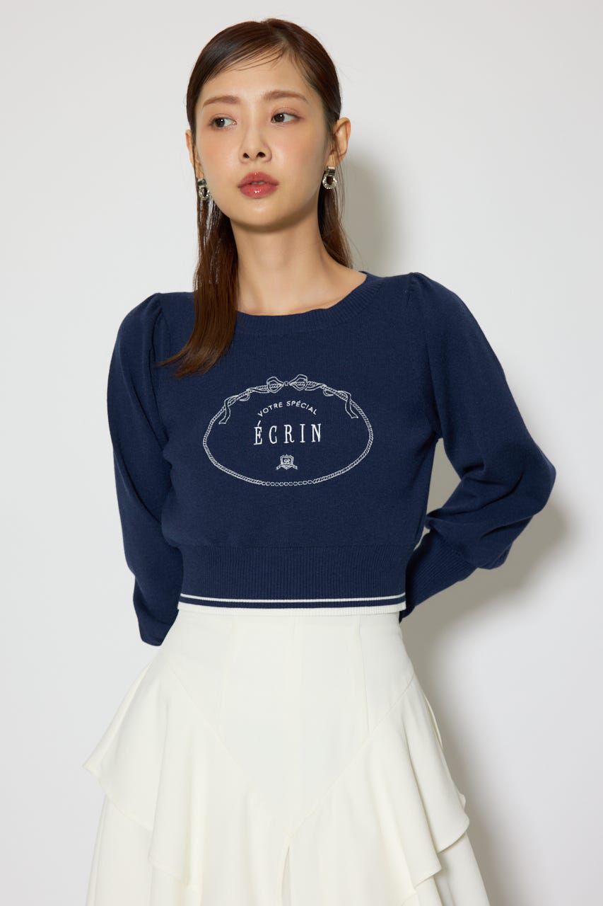 rienda「ロゴニットトップス」|ニット・セーター|