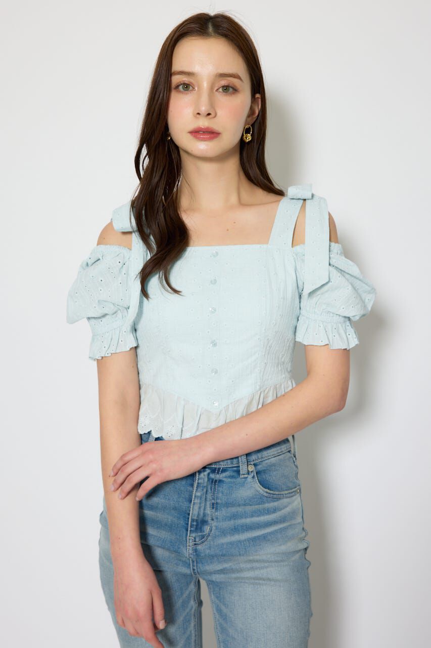 rienda「コットンレースブラウス」|シャツ・ブラウス|