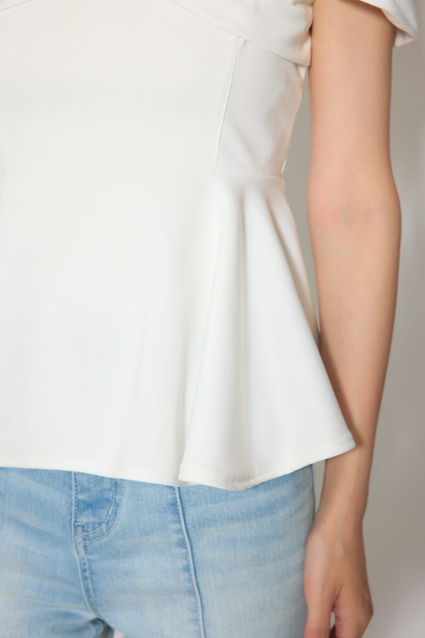 rienda「ワンショルペプラムカットトップス」|Tシャツ・カットソー|