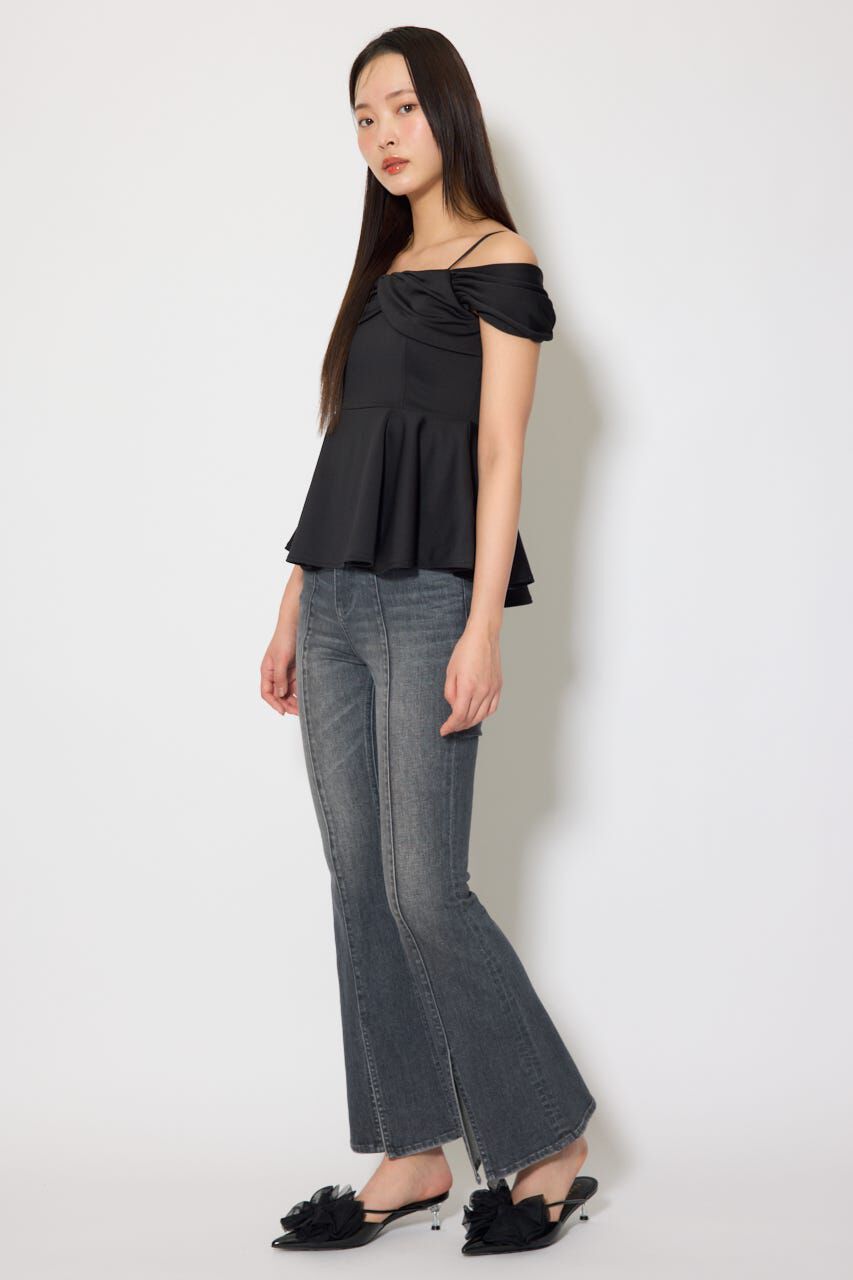 rienda「ワンショルペプラムカットトップス」|Tシャツ・カットソー|