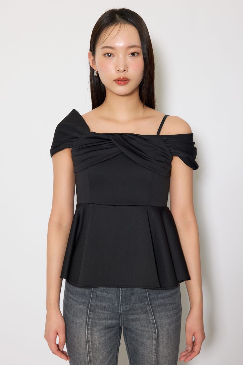 rienda「ワンショルペプラムカットトップス」|Tシャツ・カットソー|