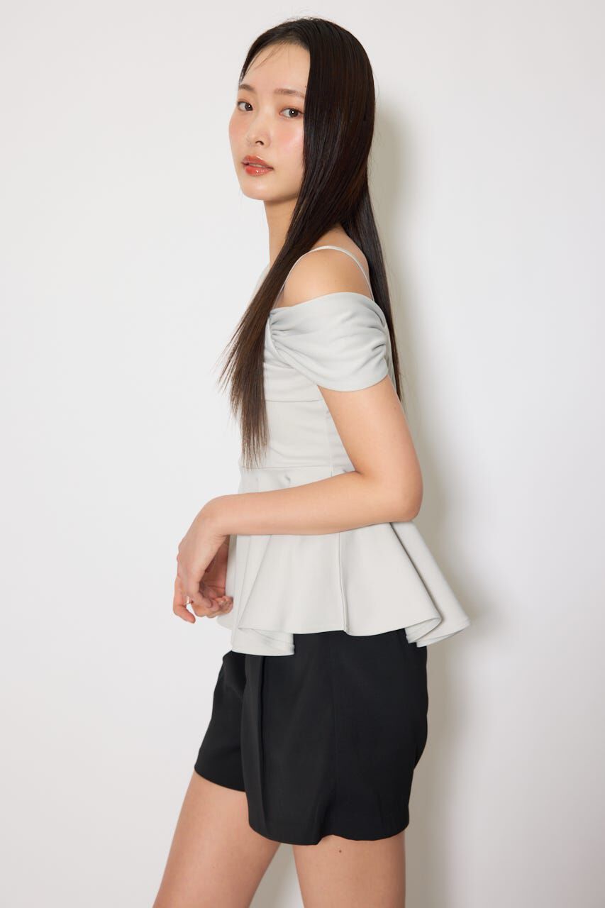 rienda「ワンショルペプラムカットトップス」|Tシャツ・カットソー|