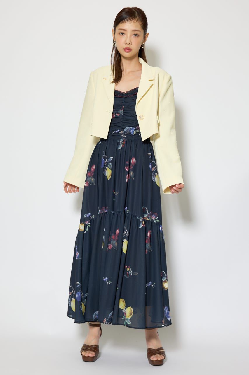 rienda「パール付きシングルショートテーラードジャケット」|その他|