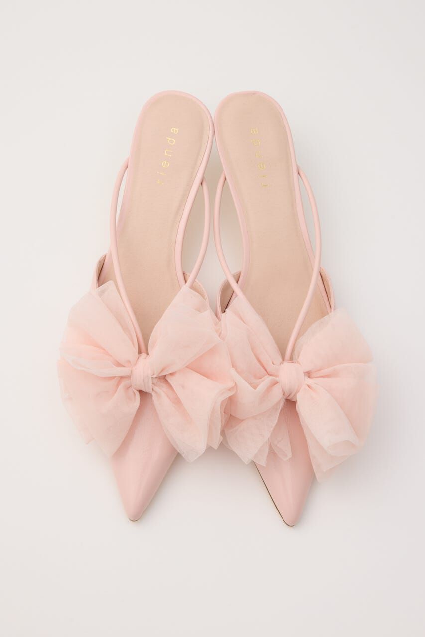 rienda「Bigリボンチュールミュール」|サンダル|