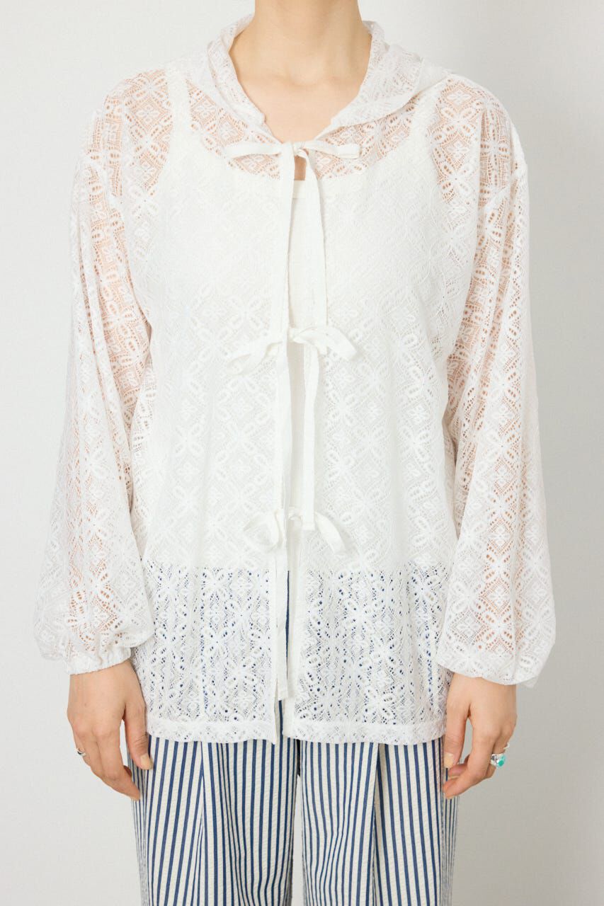 RODEO CROWNS「メッシュフーディカーディガン」|カーディガン|