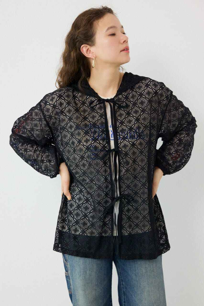 RODEO CROWNS「メッシュフーディカーディガン」|カーディガン|