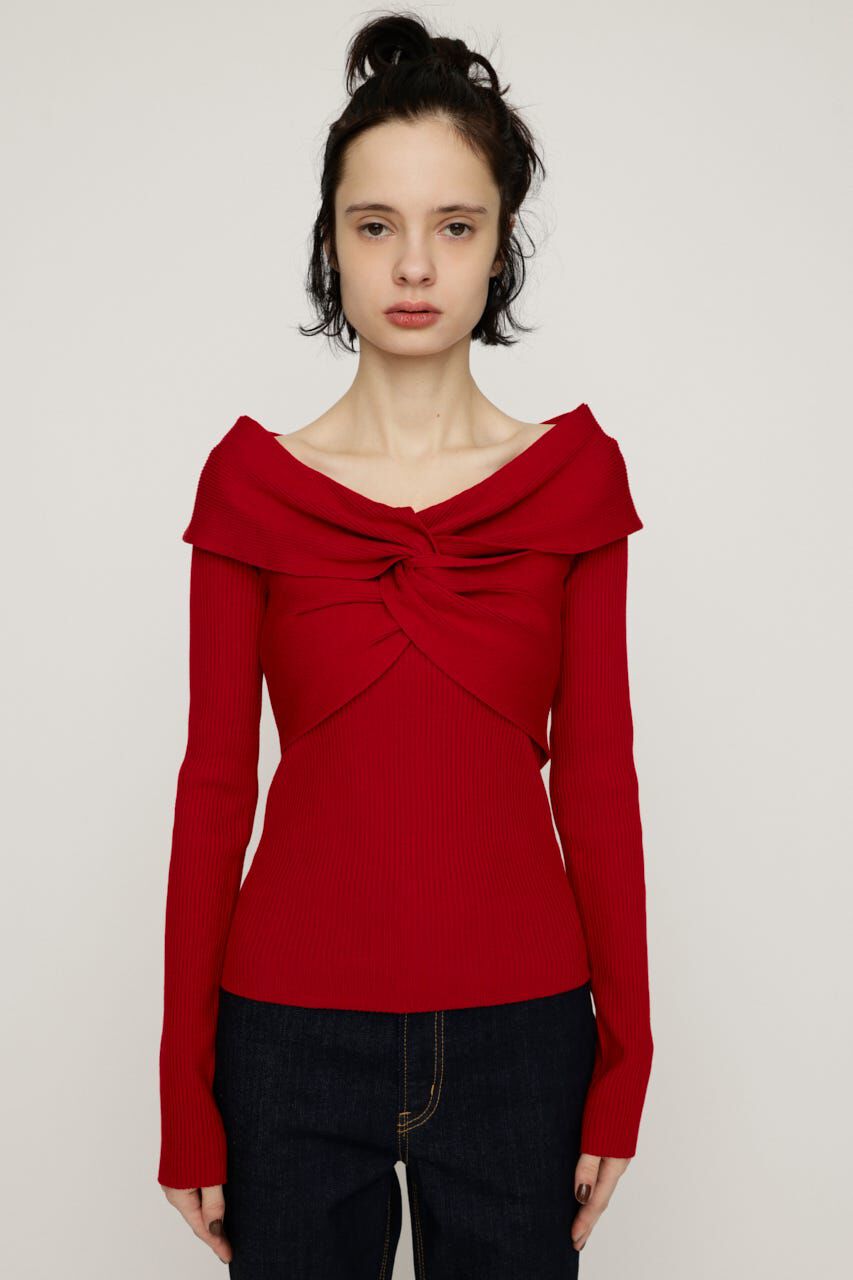 SLY「TWIST RIBBON KNIT トップス」|ニット・セーター|