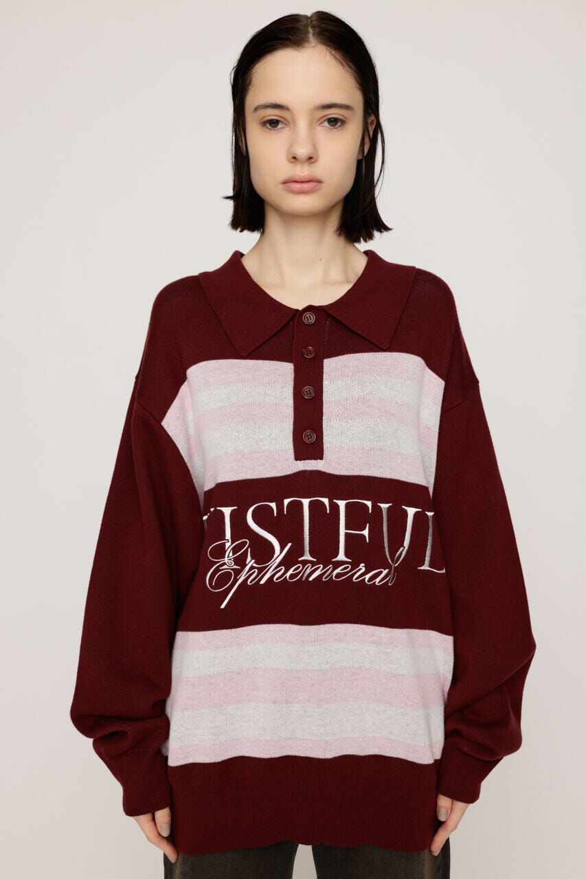 SLY「FRONT LOGO POLO トップス」|ニット・セーター|
