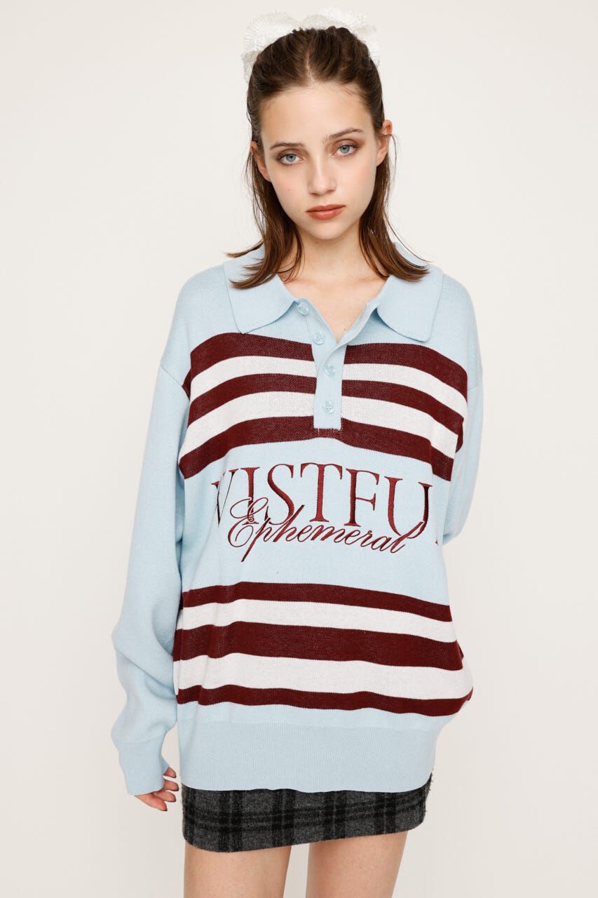 SLY「FRONT LOGO POLO トップス」|ニット・セーター|