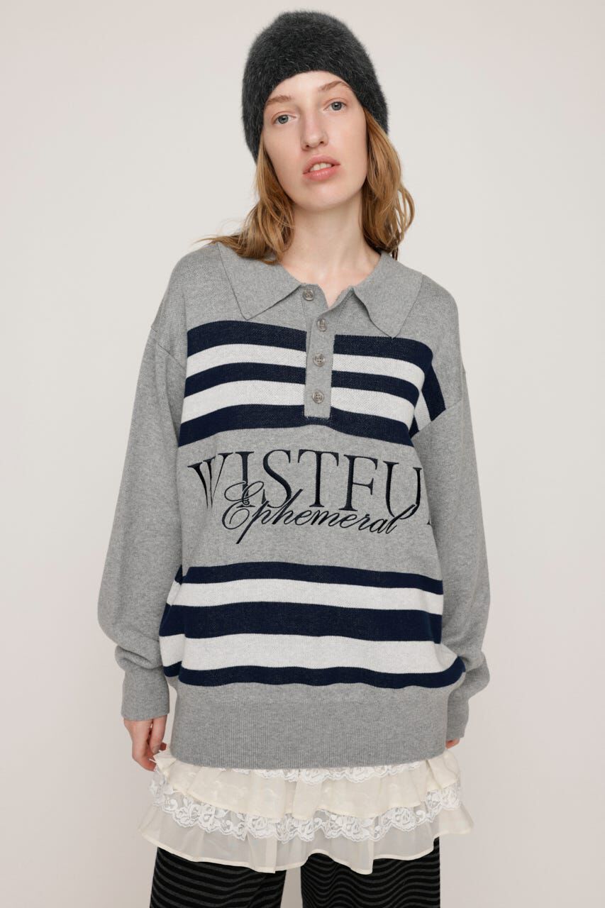 SLY「FRONT LOGO POLO トップス」|ニット・セーター|