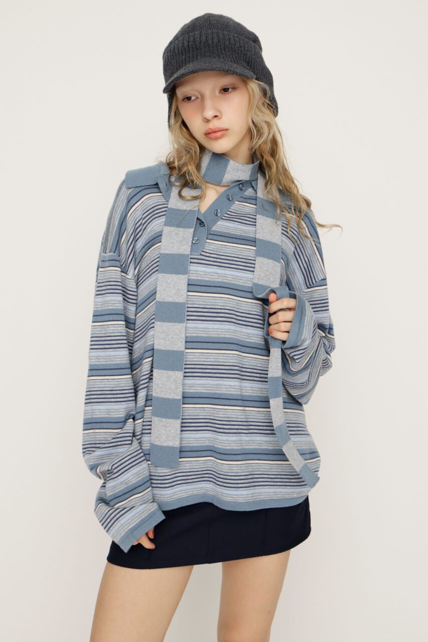 SLY「HG KNIT ASYMMETRY トップス」|ニット・セーター|