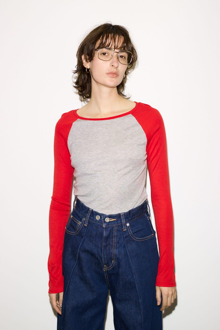 SLY「FINE TOUCH RAGLAN L／S トップス」|Tシャツ・カットソー|