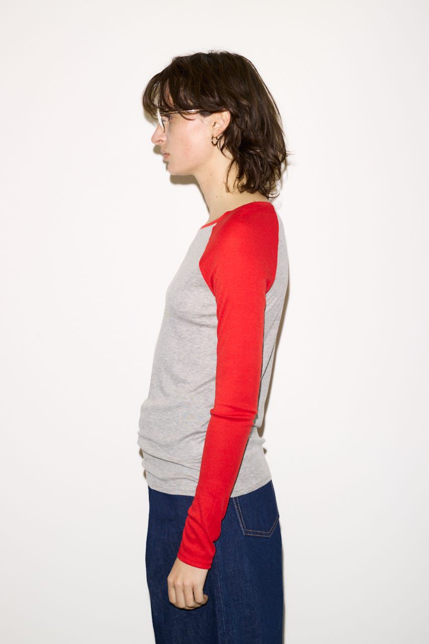 SLY「FINE TOUCH RAGLAN L／S トップス」|Tシャツ・カットソー|