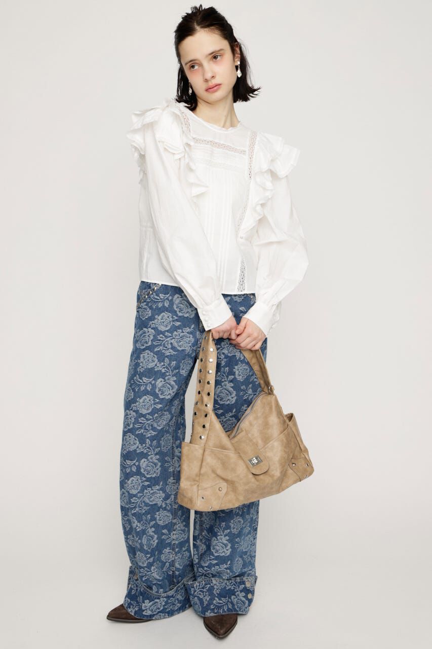 SLY「2WAY RIBBON FRILL LACE トップス」|シャツ・ブラウス|