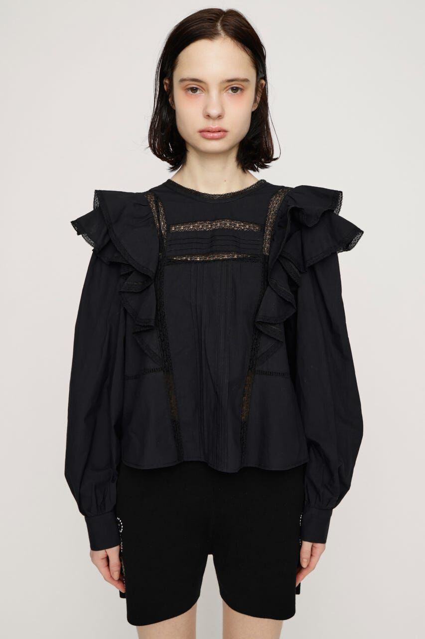 SLY「2WAY RIBBON FRILL LACE トップス」|シャツ・ブラウス|