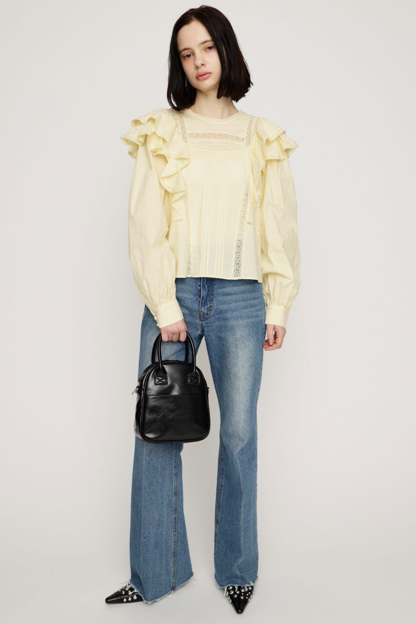 SLY「2WAY RIBBON FRILL LACE トップス」|シャツ・ブラウス|