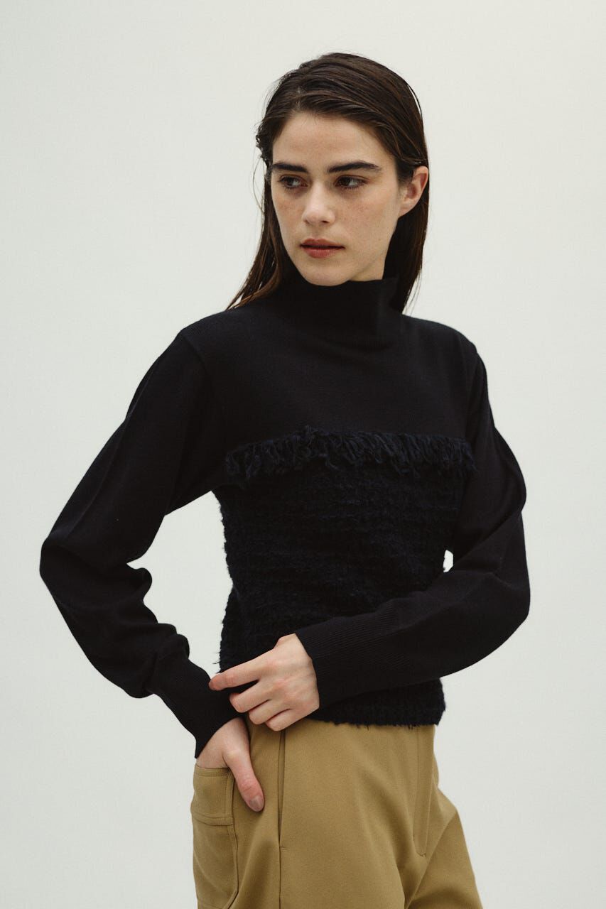 RIM.ARK 「Tweed docking knit tops」|ニット・セーター|