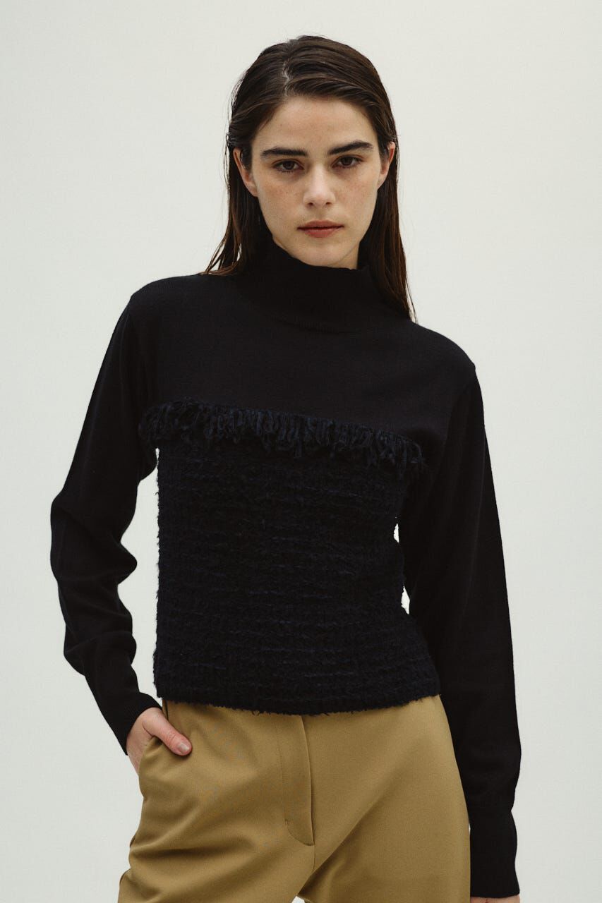 RIM.ARK 「Tweed docking knit tops」|ニット・セーター|