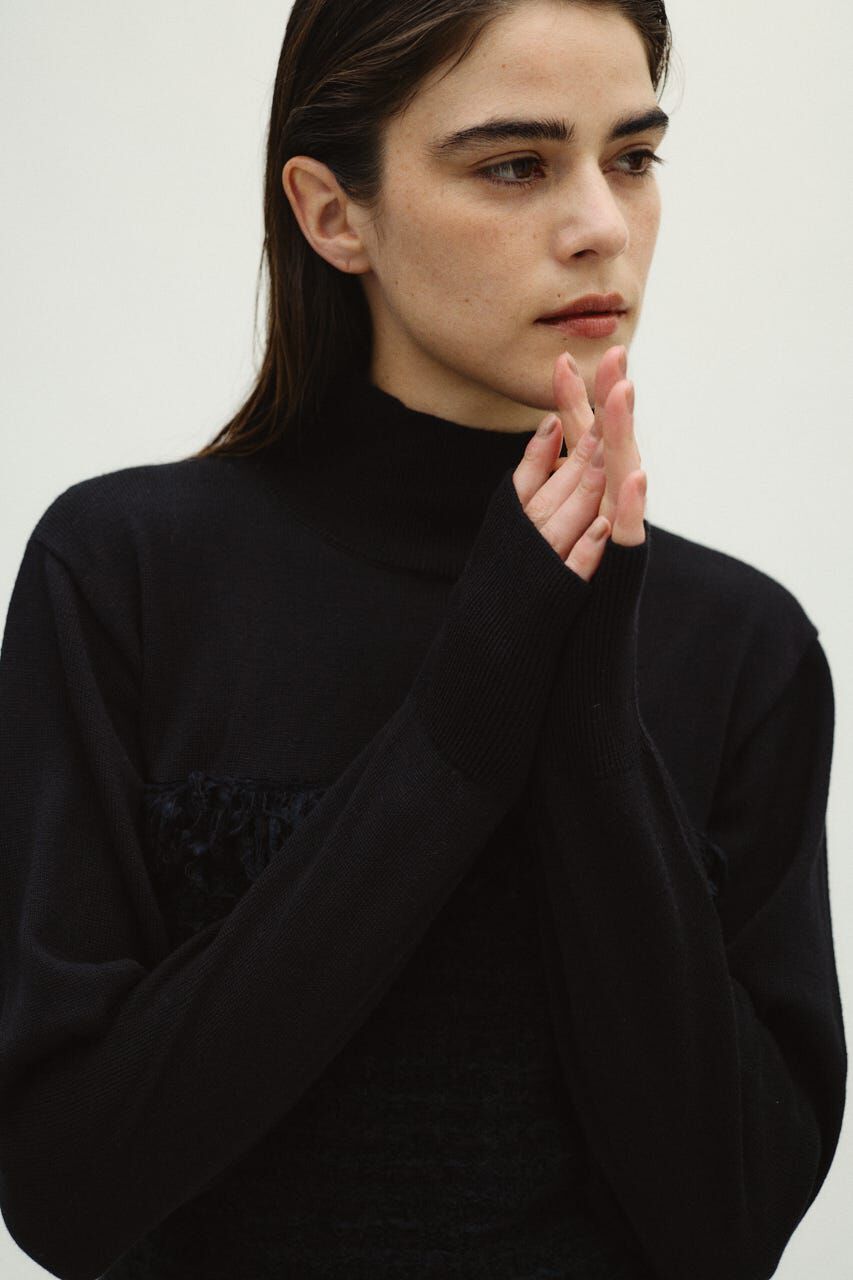 RIM.ARK 「Tweed docking knit tops」|ニット・セーター|