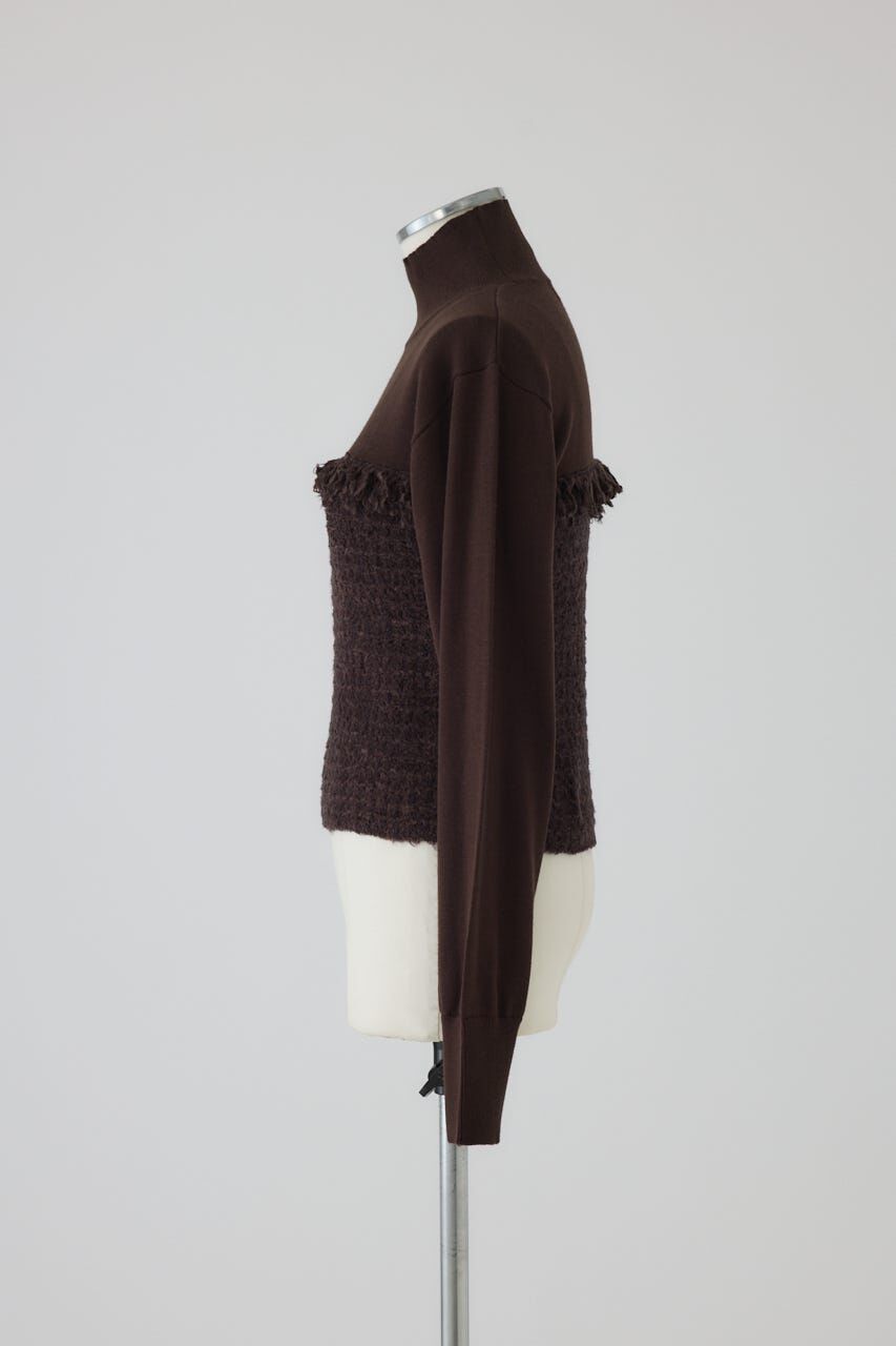 RIM.ARK 「Tweed docking knit tops」|ニット・セーター|
