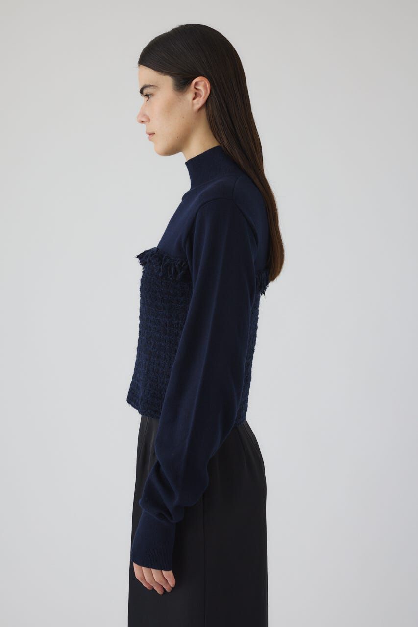 RIM.ARK 「Tweed docking knit tops」|ニット・セーター|