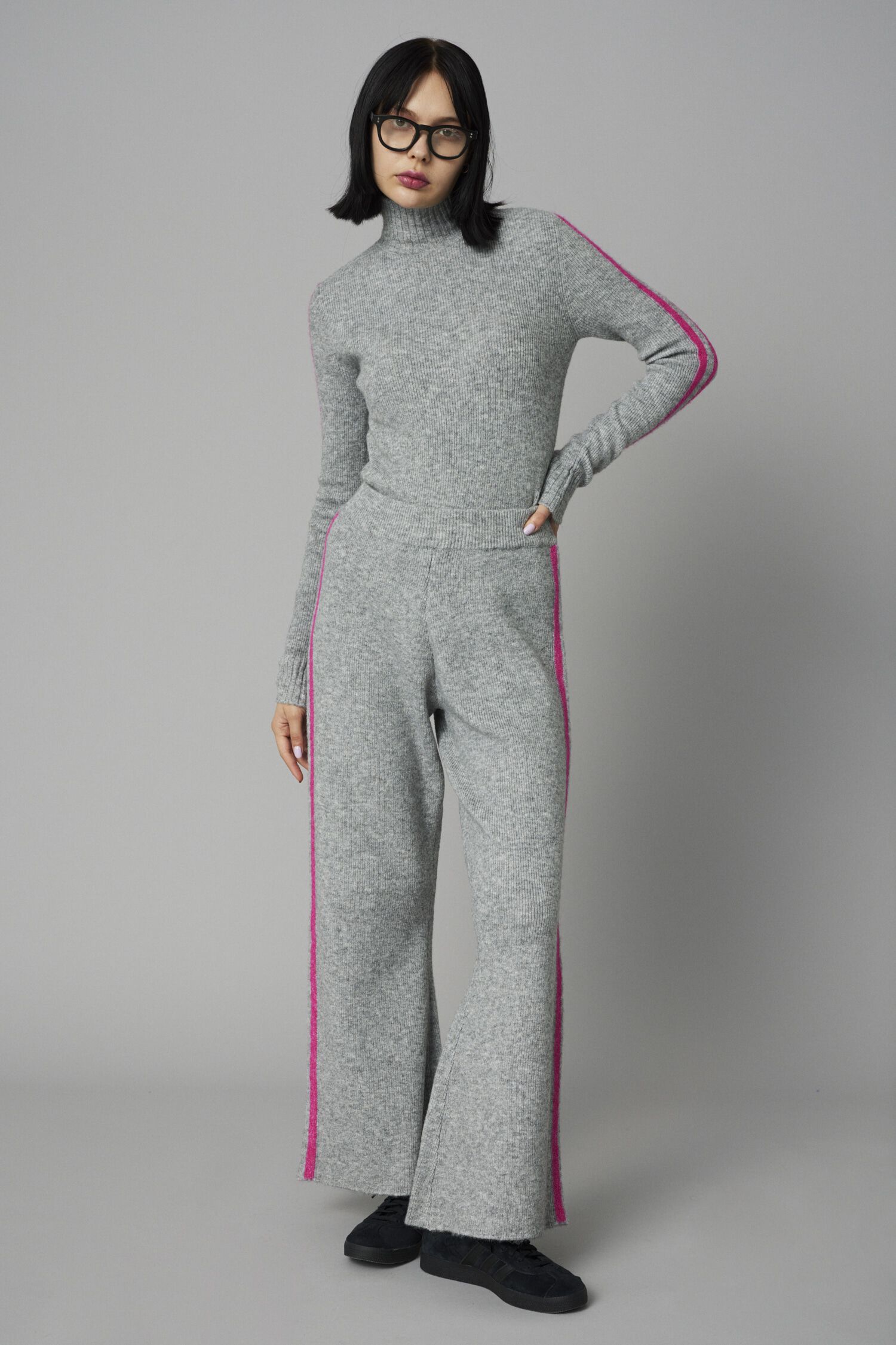 HeRIN.CYE「Line knit pants」|その他|GRY