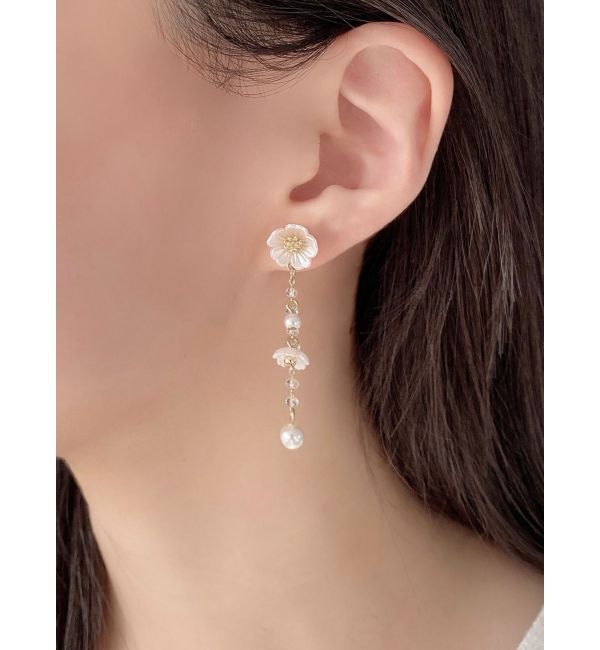 RESEXXY「ポイントフラワーパールピアス」|ピアス|