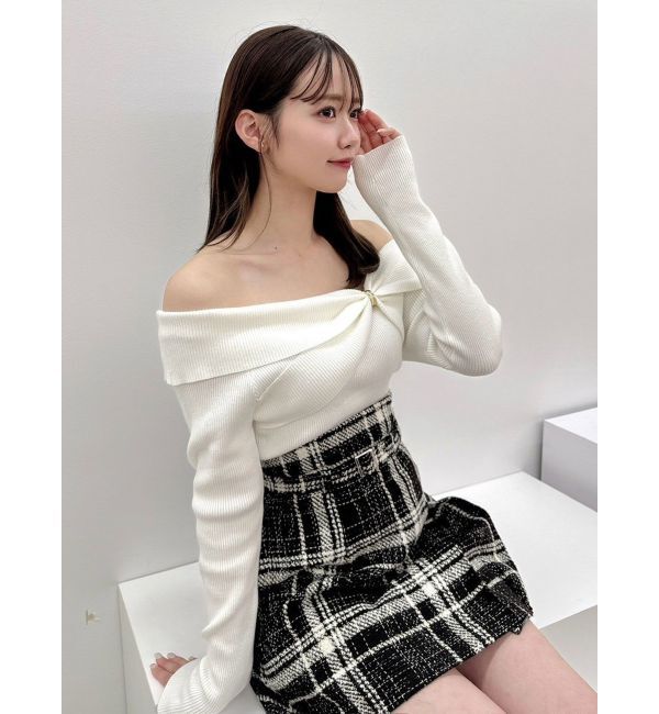 dazzlin「ツイストパーツニットトップス」|ニット・セーター|