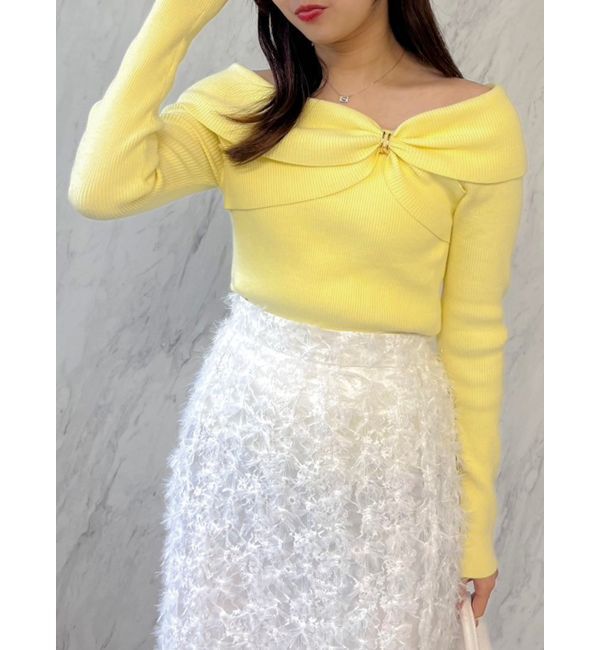 dazzlin「ツイストパーツニットトップス」|ニット・セーター|