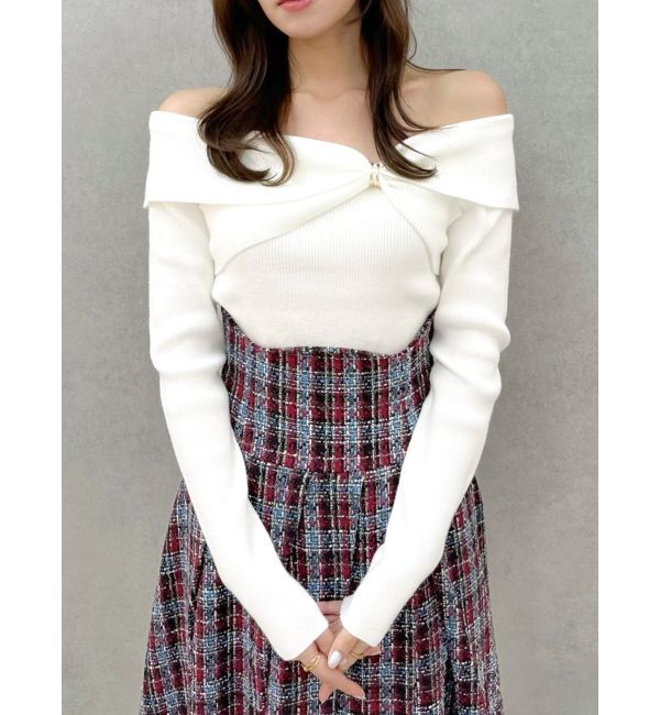 dazzlin「ツイストパーツニットトップス」|ニット・セーター|