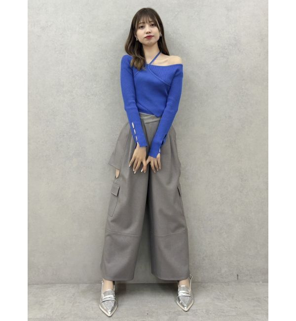 dazzlin「レイヤードオフショルバックリボンニット」|ニット・セーター|