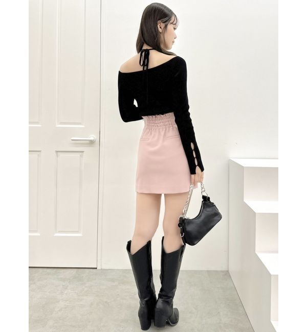 dazzlin「レイヤードオフショルバックリボンニット」|ニット・セーター|